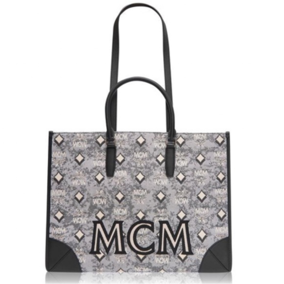 MCM Vintage Jacquard Logo Tote - Picture 3 of 14